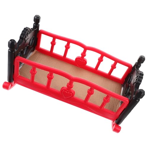CHICAMPERA Puppen-Shaker Mädchen Puppenstubenmöbel aus Kunststoff Krippe Puppenhauszubehör, Rollenspielmöbel, Babyzubehör Plastik rot von CHICAMPERA