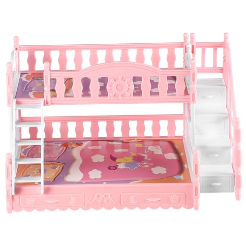 CHICAMPERA Puppenbettspielzeug tun so, DASS sie Puppenhausbett 1 12 Etagenbetten Puppenstubenmöbel kopfkissen Miniatur -Etagenbettmodell Mini -Hausmöbel Plastik CHICAMPERA Puppenbettspielzeug tun so, DASS sie Puppenhausbett 1 12 Etagenbetten Puppenstubenmöbel kopfkissen Miniatur -Etagenbettmodell Mini -Hausmöbel Plastik von CHICAMPERA
