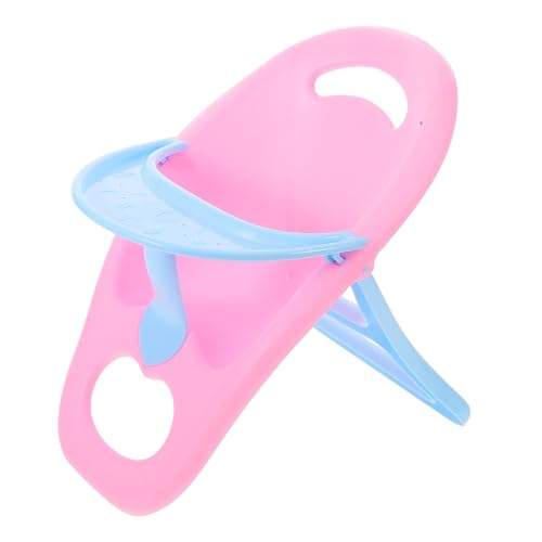 CHICAMPERA Puppenhochstuhl Spielzeug für Babypuppen Tragbar und Einfach zu Montieren Miniaturmöbel für Puppenhaus Charmantes Design Vielseitig Einsetzbar von CHICAMPERA