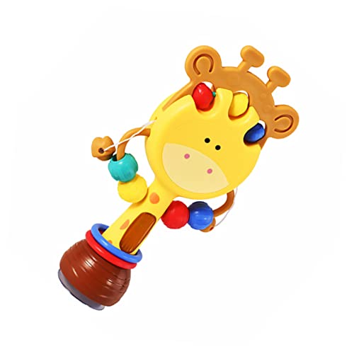 CHICAMPERA Rassel Trommel für Kleinkinder Bunte Shakertrommel mit Saugnapf für Jahre Batterien und Schraubendreher Gelbes REH von CHICAMPERA