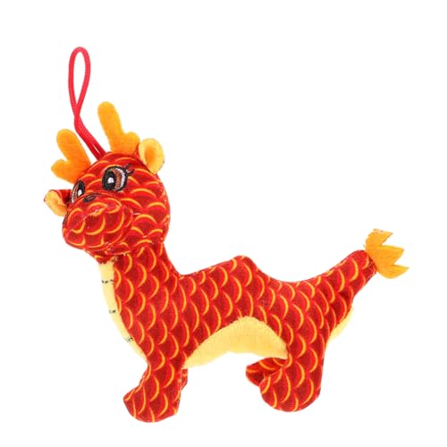 CHICAMPERA Realistisches Dragon Plüschtier Weiches Kuscheltier Chinesischer Neujahrsdrache Dekoratives Geschenk Kuscheliges Drachenmaskottchen Für Familie von CHICAMPERA