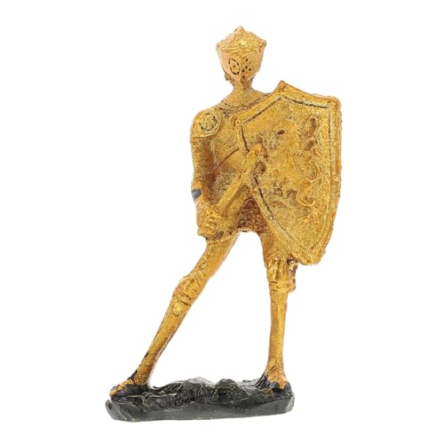 CHICAMPERA Römisches Kriegermodell Soldatenmodell Spielzeugsoldatenfiguren Mini-Soldaten-Modell Winzige Menschenfiguren Sandtisch Miniaturmenschen Sandtisch Menschen Modell Harz Golden von CHICAMPERA