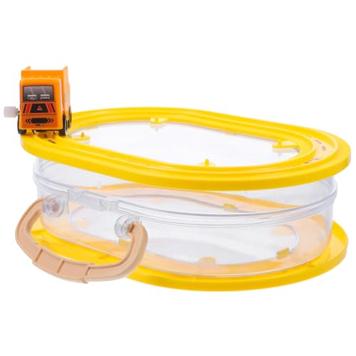 CHICAMPERA Schienenauto -Aufbewahrungsboxmodell Spielzeugaufbewahrung Vorratsbehälter vor, Spiel zu Auto praktisches Aufziehauto Mini-Autoimitat Plastik von CHICAMPERA
