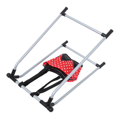 CHICAMPERA Simulationsschwungspielzeug Puppenschaukel Puppenschaukel-Dekoration Mini-zubehör Puppenhausschaukel Puppe Schaukelt Mini-hängesessel-Ornament Puppenszenenspielzeug Stoff Rot von CHICAMPERA