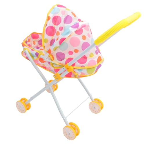CHICAMPERA Simulationswagenspielzeug Kinderwagen Modell Mini Dollhouse Cart Mini-Puppenhauszubehör Warenkorb-Ornament Wagen für Puppen Mini-Einkaufswagen Oxford-Stoff von CHICAMPERA