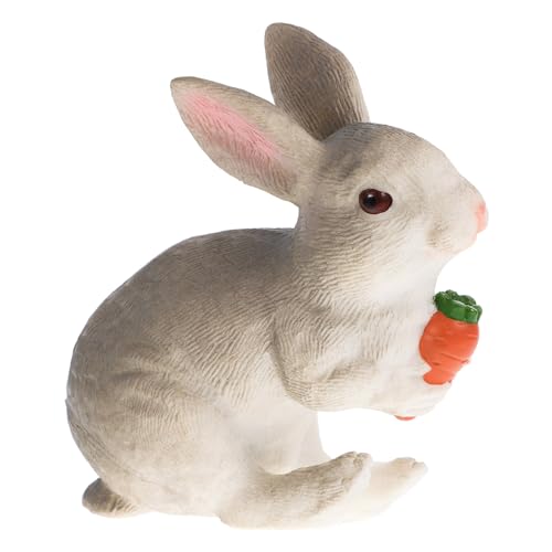 CHICAMPERA Simulierte Tierspielzeug Tiere Hasenspielzeug Figur Mini Hasen Dekorationen Tischtierverzierung gefälschte Tierstatue Desktop-Tierdekor Tiermodell mit Gummi gefüllte Baumwolle Grau CHICAMPERA Simulierte Tierspielzeug Tiere Hasenspielzeug Figur Mini Hasen Dekorationen Tischtierverzierung gefälschte Tierstatue Desktop-Tierdekor Tiermodell mit Gummi gefüllte Baumwolle Grau von CHICAMPERA