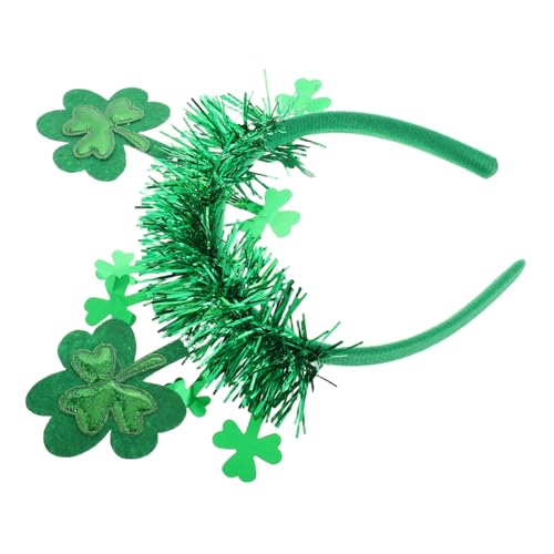 CHICAMPERA Stirnband Party Kopfbedeckung Kleeblatt-Stirnband für Frauen grüne Haaraccessoires für Frauen Grüne Kleeblatt-Kopfbedeckung Haarschmuck mit Kleeblatt Stoff Green CHICAMPERA Stirnband Party Kopfbedeckung Kleeblatt-Stirnband für Frauen grüne Haaraccessoires für Frauen Grüne Kleeblatt-Kopfbedeckung Haarschmuck mit Kleeblatt Stoff Green von CHICAMPERA