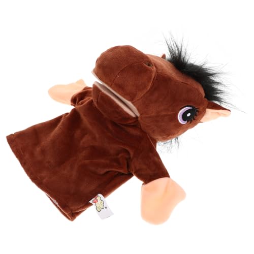 CHICAMPERA Stofftier-Handpuppe Tiere sprechen Bauernhof-Geschichtenerzählpuppe Babys für interaktives Handpuppen für tierische Fingerpuppe Plüsch Light Brown von CHICAMPERA