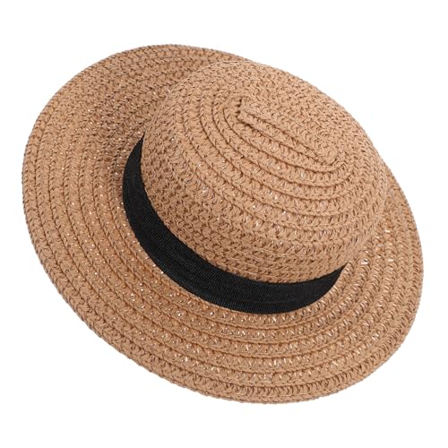 CHICAMPERA Strohhut für Puppen Handgewebtes Dekorationsaccessoire für DIY Bastelprojekte und Foto Requisiten Khaki Langlebig und Hautfreundlich CHICAMPERA Strohhut für Puppen Handgewebtes Dekorationsaccessoire für DIY Bastelprojekte und Foto Requisiten Khaki Langlebig und Hautfreundlich von CHICAMPERA