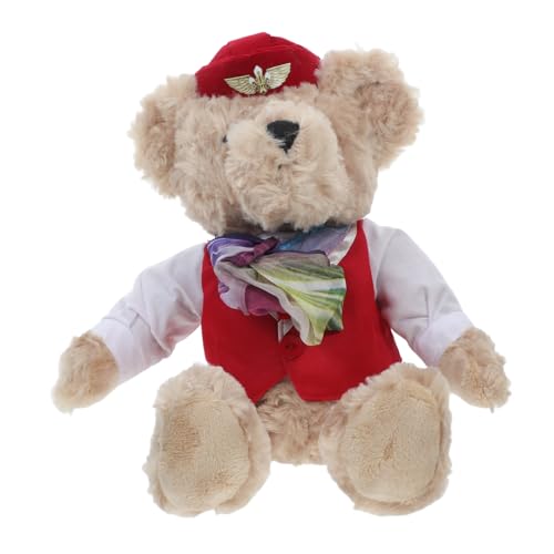 CHICAMPERA Süßer Stewardess Bär Plüschspielzeug Kuscheltier für Dekorativer Plüschbär für Festlichkeiten aus Weichem Baumwollmaterial für Innenräume und Partys CHICAMPERA Süßer Stewardess Bär Plüschspielzeug Kuscheltier für Dekorativer Plüschbär für Festlichkeiten aus Weichem Baumwollmaterial für Innenräume und Partys von CHICAMPERA