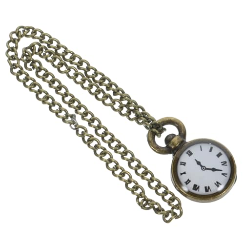 CHICAMPERA Miniatur Taschenuhr Für Puppenhaus Leichte Und Langlebige Legierung Vintage Stil Mit Kette Dekoration Für Sammler Und Miniatur-enthusiasten von CHICAMPERA