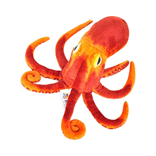 CHICAMPERA Tintenfischkissen Oktopusspielzeug für Simulation Meerestier Simulationshausspielzeug Kinderspielzeug Stofftier Oktopus- für kurzer Plüsch Orange von CHICAMPERA