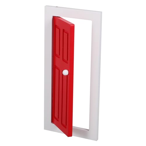 CHICAMPERA Tür für Puppenhaus Öffbare Rote Tür Deko für Dollhouse Maßstab Charmante Wohnaccessoires für Kreative Miniaturwelten CHICAMPERA Tür für Puppenhaus Öffbare Rote Tür Deko für Dollhouse Maßstab Charmante Wohnaccessoires für Kreative Miniaturwelten von CHICAMPERA