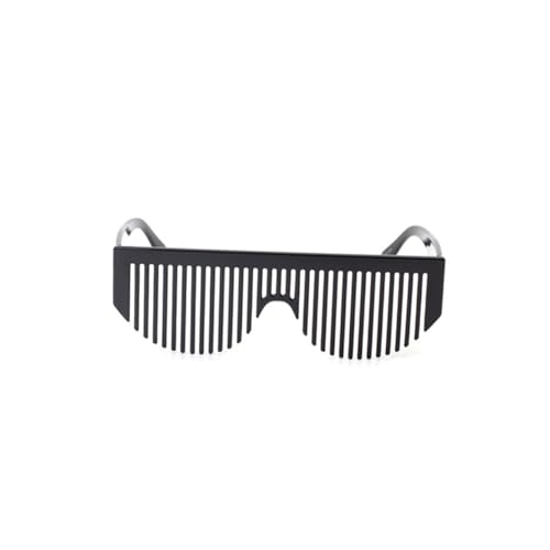 CHICAMPERA Wacky Party Brille mit Kamm Design Lustige für Partys als Brillenhalter und Partybedarf Schwarz von CHICAMPERA