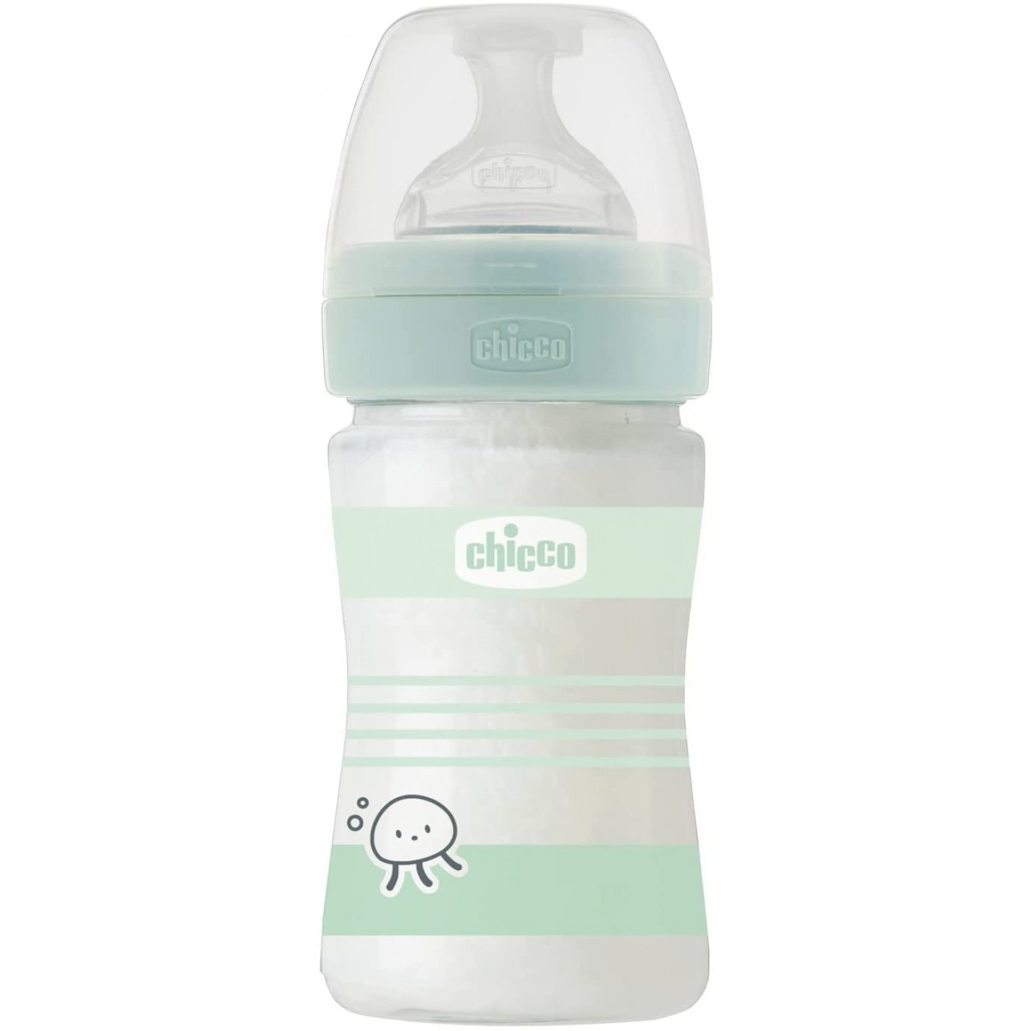 Biberon Benessere in Vetro Chicco 150ml Flusso Lento Silicone Green Biberon Benessere in Vetro Chicco 150ml Flusso Lento Silicone Green von CHICCO