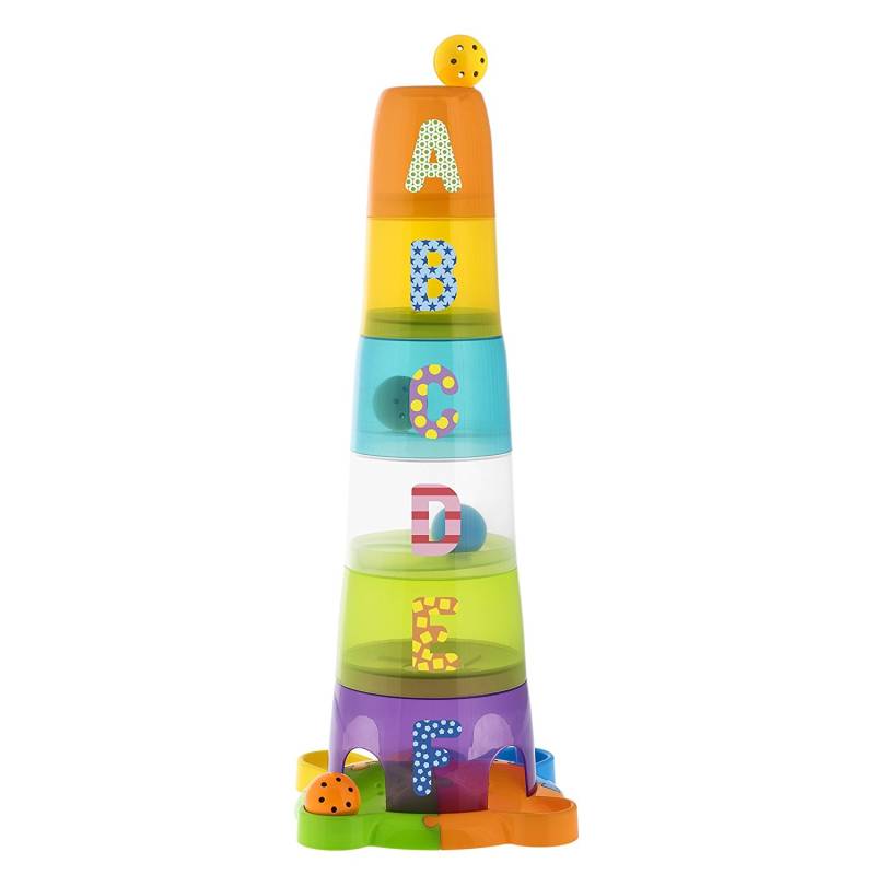 Chicco 2 In 1 Stapelbecher Und Kugelbahn Mehrfarbig von CHICCO
