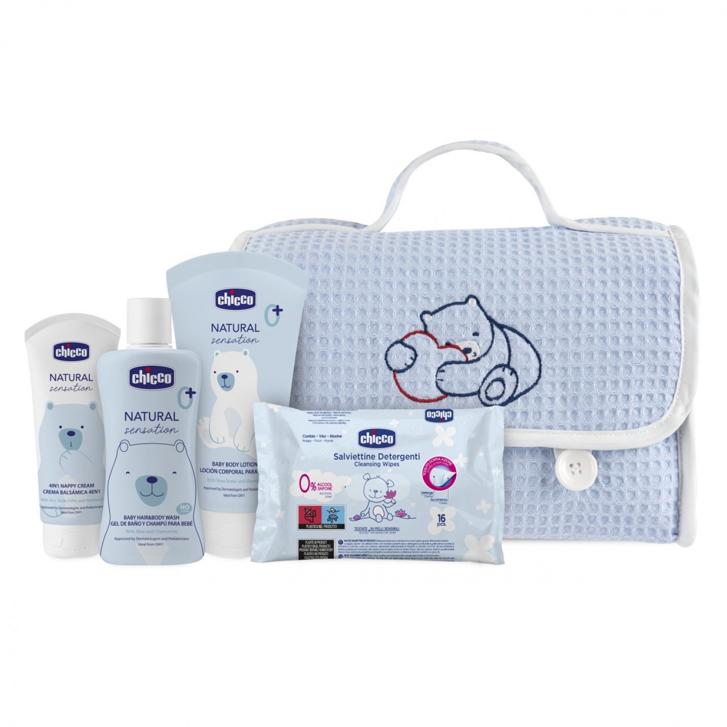 Chicco Baby Moments Beauty Geschenkset mit hellblauem Griff Chicco Baby Moments Beauty Geschenkset mit hellblauem Griff von CHICCO