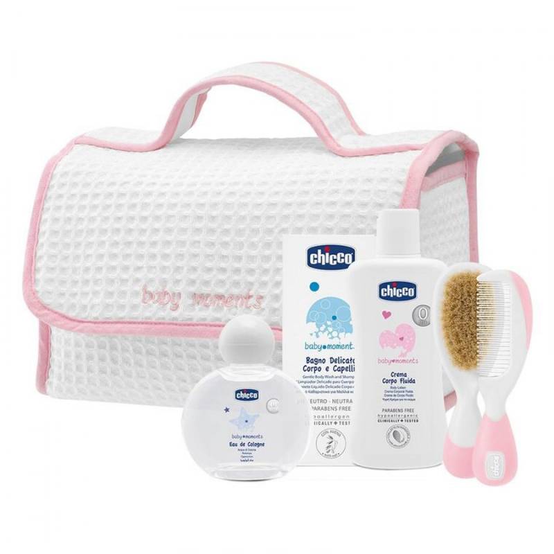 Chicco Baby Moments Beauty Set mit rosa Griff Chicco Baby Moments Beauty Set mit rosa Griff von CHICCO