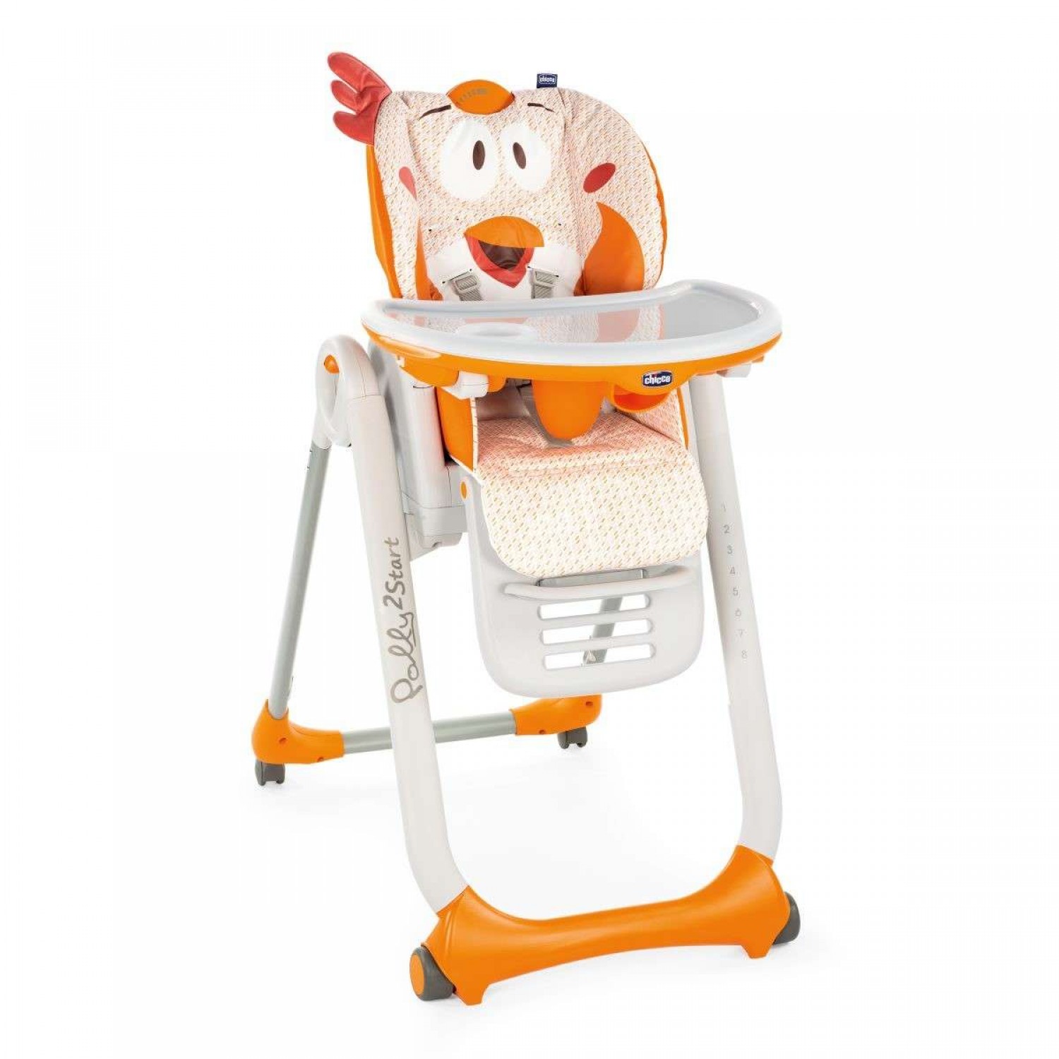 Chicco Hochstuhl Polly 2 Start Fancy Chicken 4 Rollen Chicco Hochstuhl Polly 2 Start Fancy Chicken 4 Rollen von CHICCO