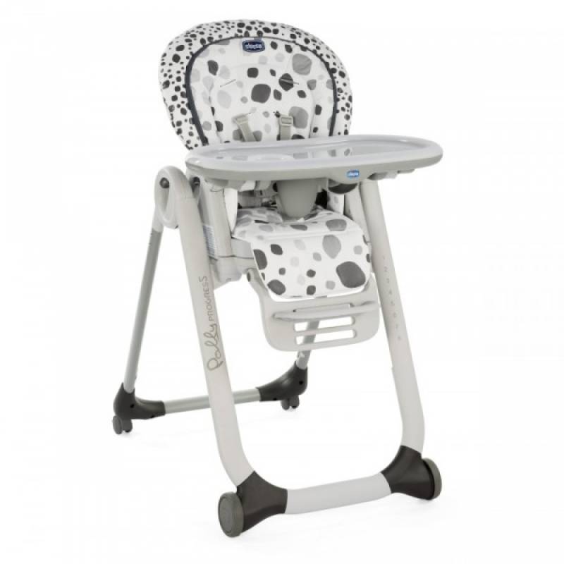 Chicco Hochstuhl Polly Progres 5, Anthracite 4 Rollen von CHICCO