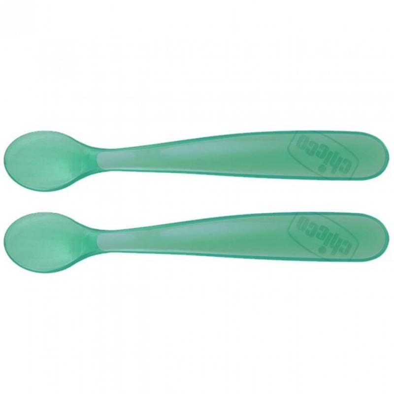 Chicco Langer Fütterlöffel Aus Weichem Silikon - Duopack - Boy - 6 Monate Plus von CHICCO