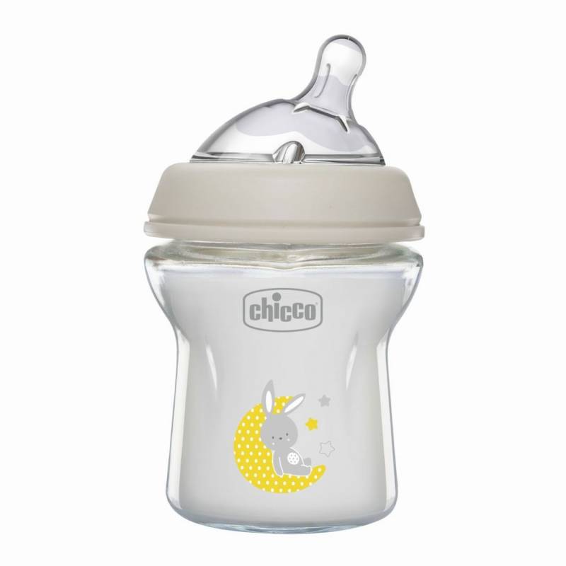 Chicco Natural Feeling Babyflasche aus Glas 0M Transparent 150ml von CHICCO