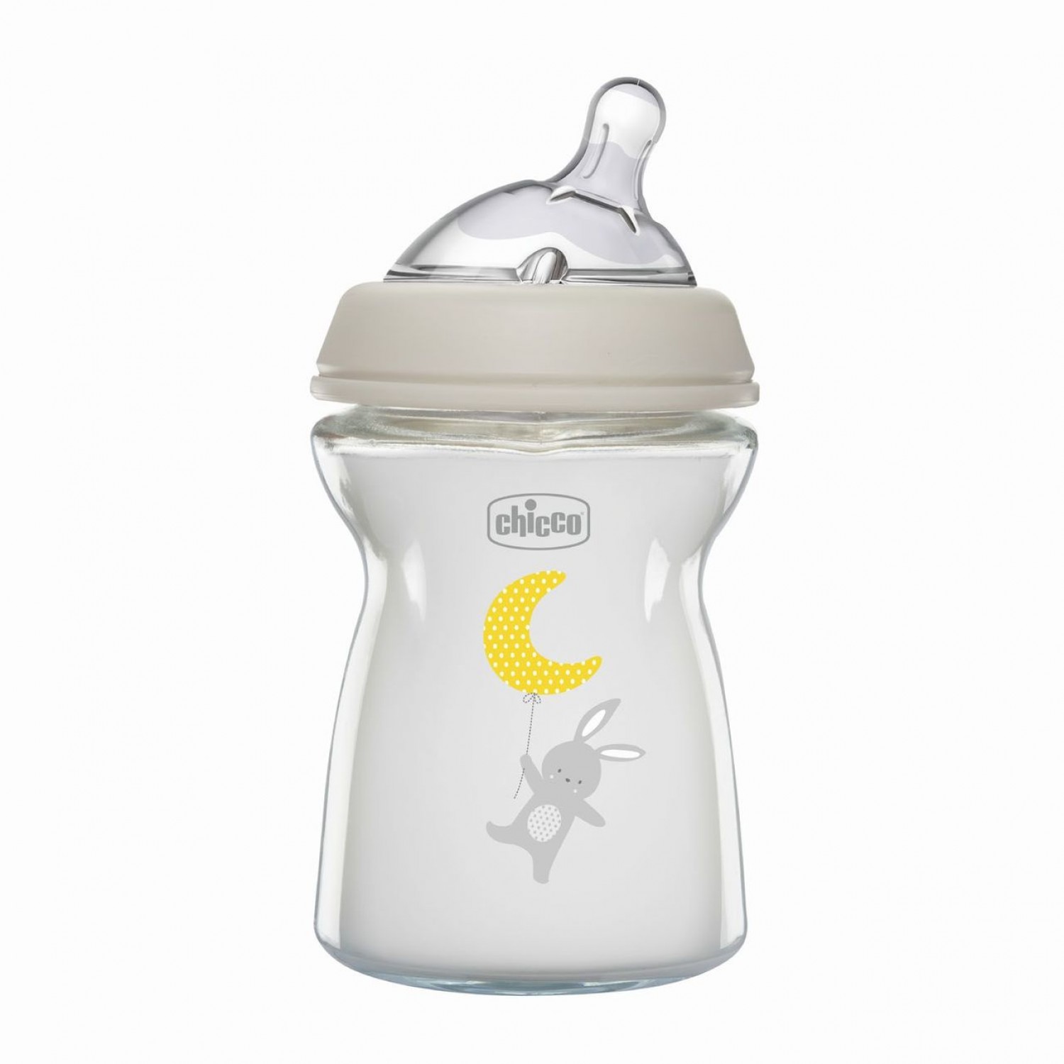 Chicco Natural Feeling Babyflasche aus Glas 0M Transparent 250ml von CHICCO