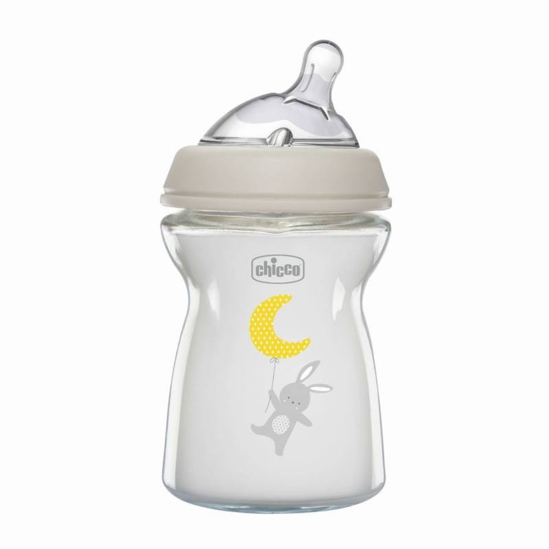 Chicco Natural Feeling Babyflasche aus Glas 0M Transparent 250ml von CHICCO