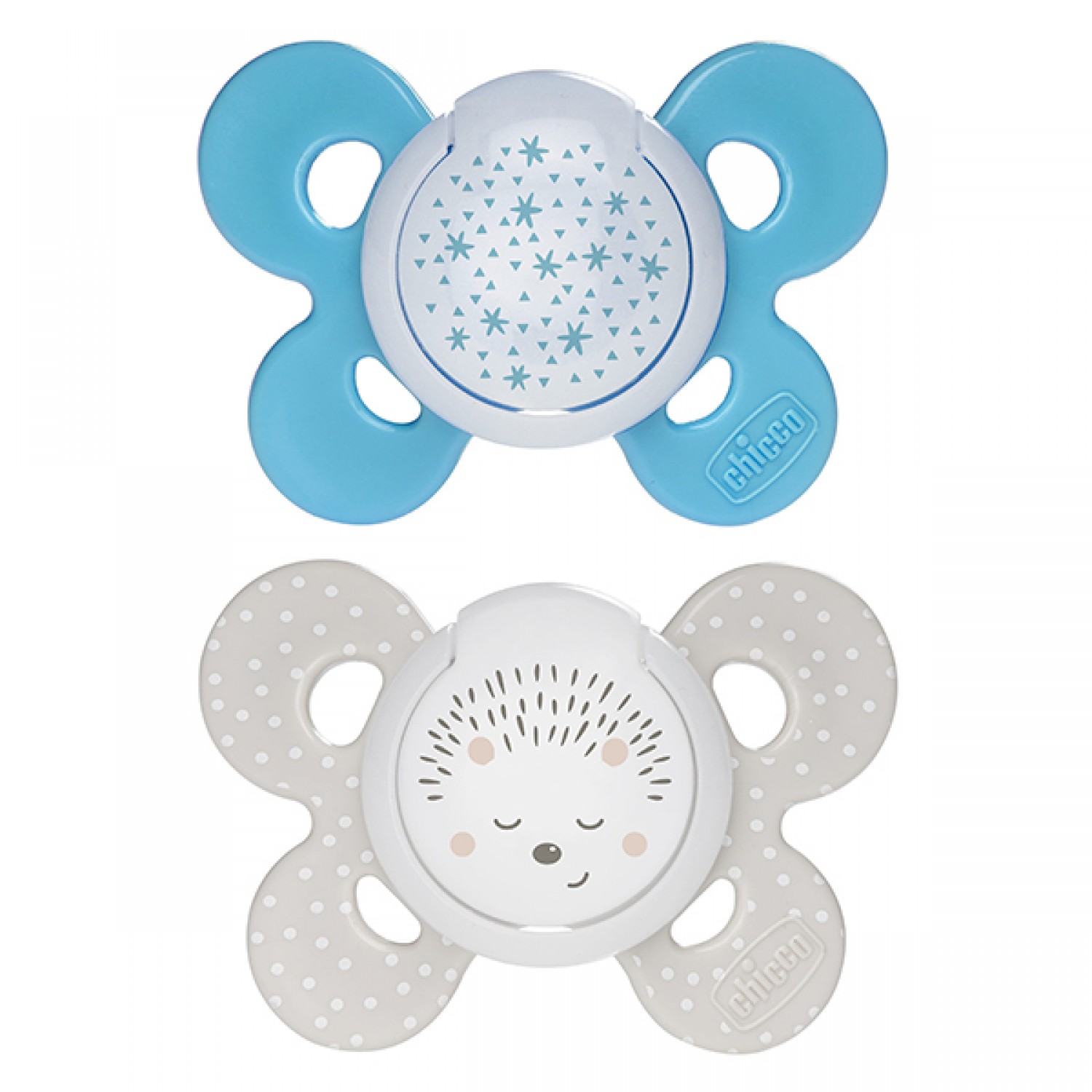 Chicco Physio Comfort Nacht Silikon Schnuller 2 Stück Hellblau Beige16-36m Chicco Physio Comfort Nacht Silikon Schnuller 2 Stück Hellblau Beige16-36m von CHICCO