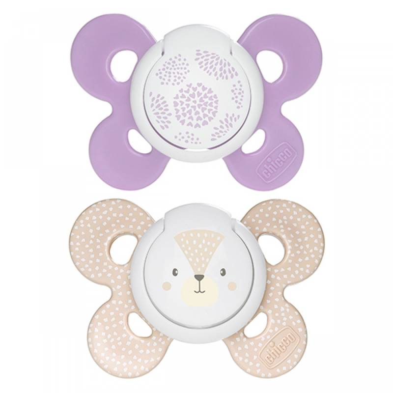 Chicco Physio Comfort Silikon Schnuller 2 Stück Flieder Beige 6-16m Chicco Physio Comfort Silikon Schnuller 2 Stück Flieder Beige 6-16m von CHICCO