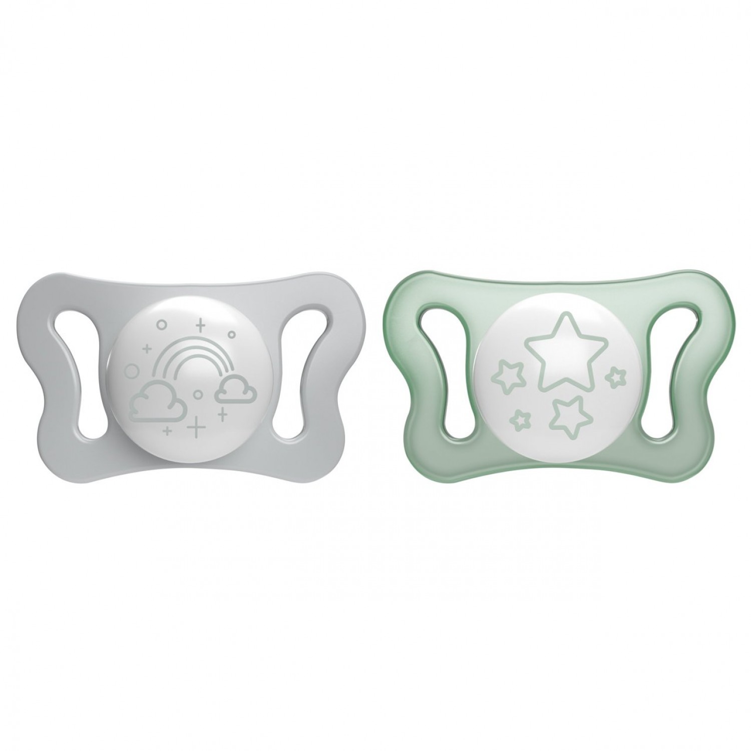 Chicco Physio Luftglühender Schnuller Gummi 2 PCS Grün 0-6m von CHICCO