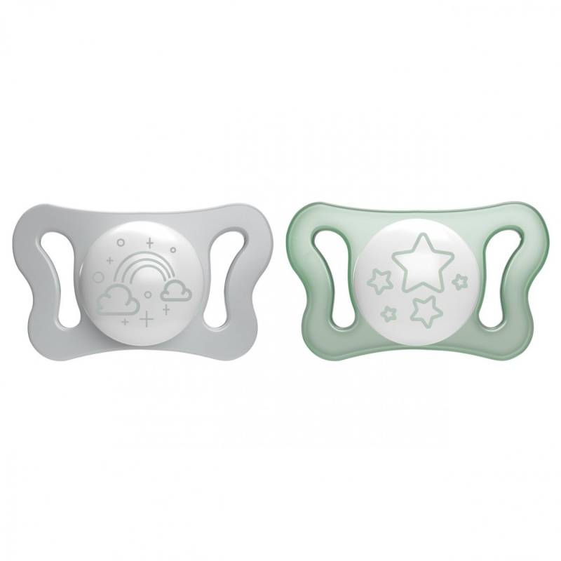 Chicco Physio Luftglühender Schnuller Gummi 2 PCS Grün 0-6m von CHICCO