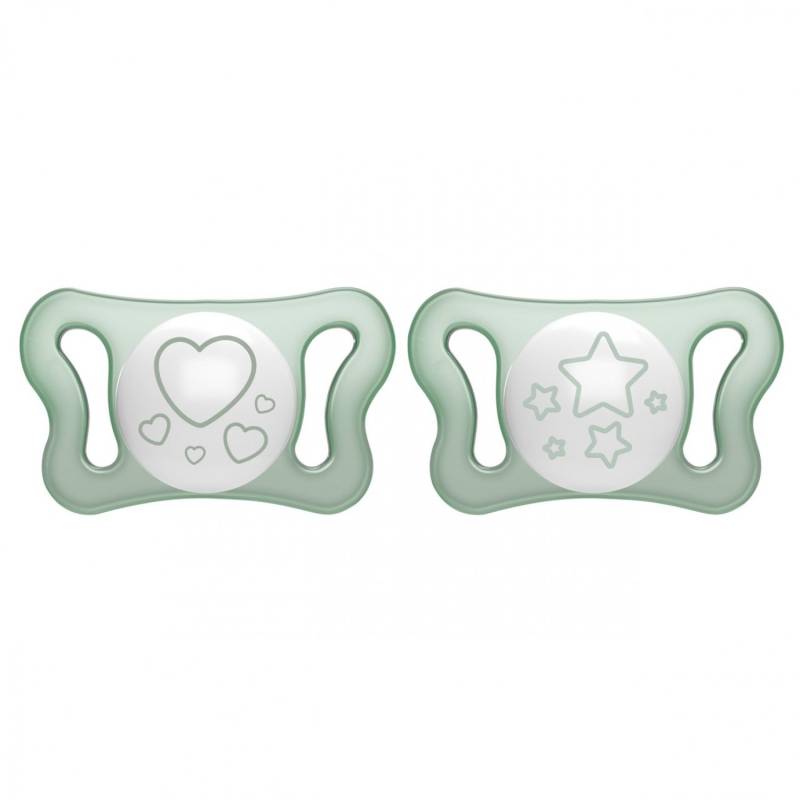 Chicco Physio Luftglühender Schnuller Gummi 2 PCS Grün 0-6m Chicco Physio Luftglühender Schnuller Gummi 2 PCS Grün 0-6m von CHICCO