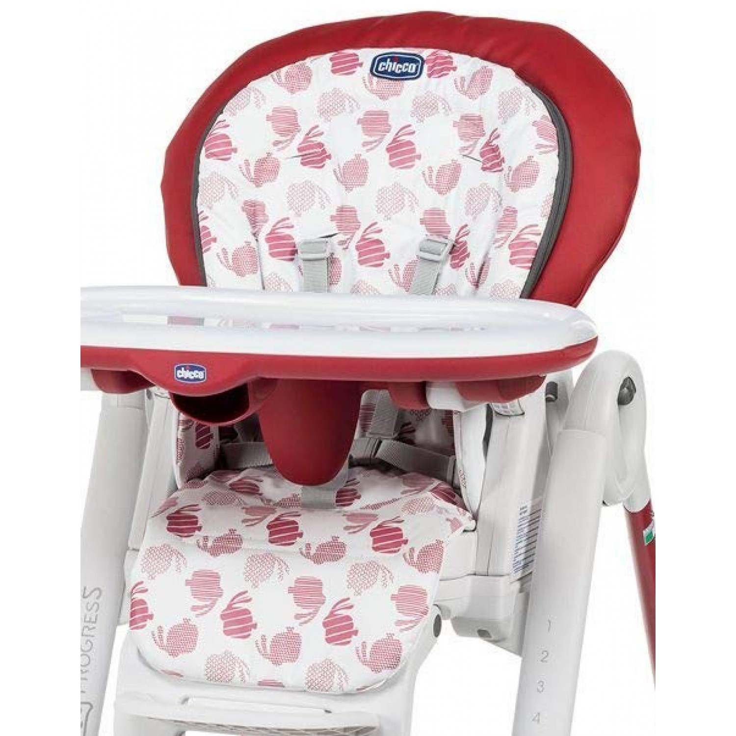Chicco Polly Progres 5 Roter Hochstuhlbezug Chicco Polly Progres 5 Roter Hochstuhlbezug von CHICCO