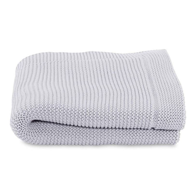 Chicco Strickdecke 100% Baumwolle Hellgrau von CHICCO