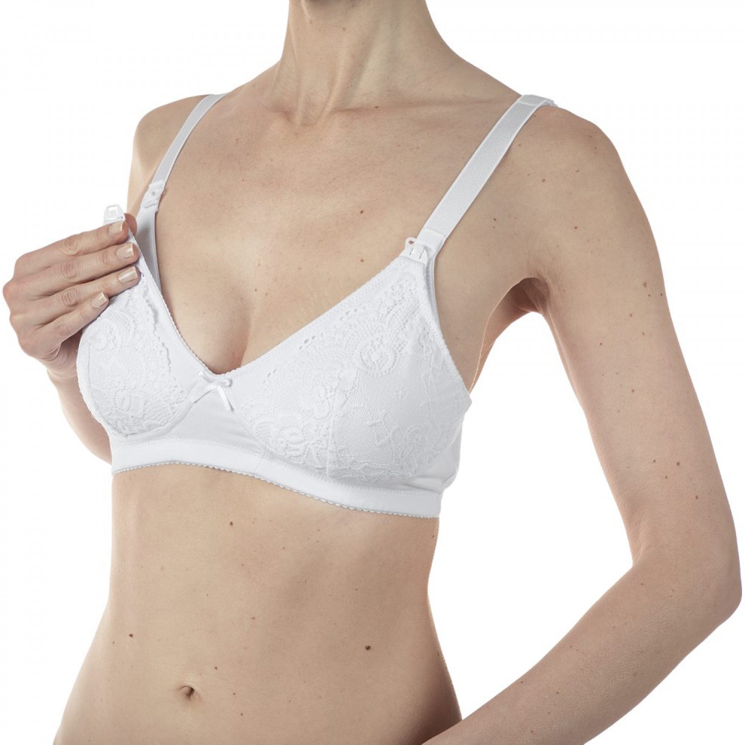 Chicco Weißer Baumwoll-Still-BH 6C Chicco Weißer Baumwoll-Still-BH 6C von CHICCO