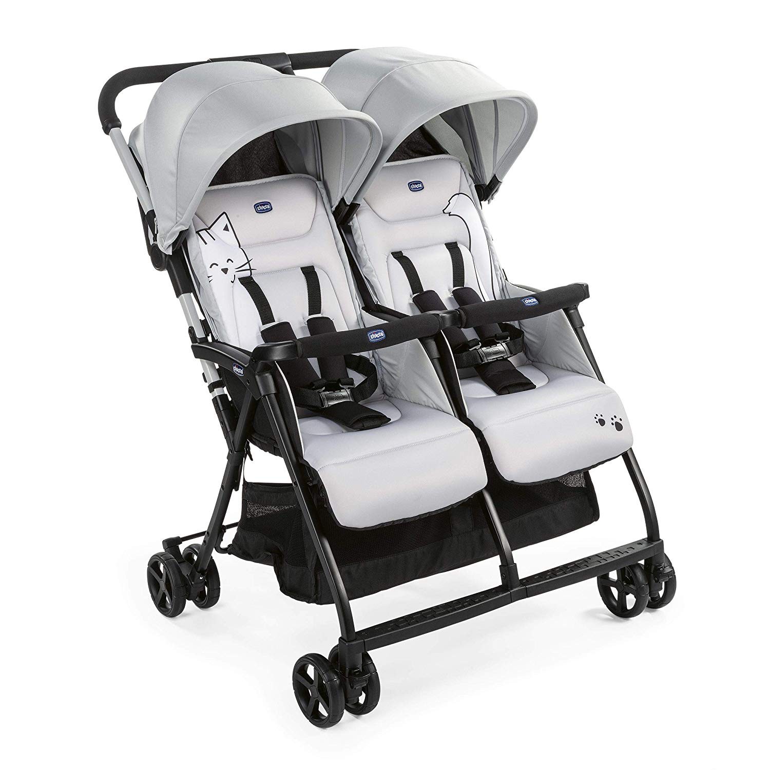 Chicco Zwillingsbuggy Ohlala Twin Silver Cat von CHICCO