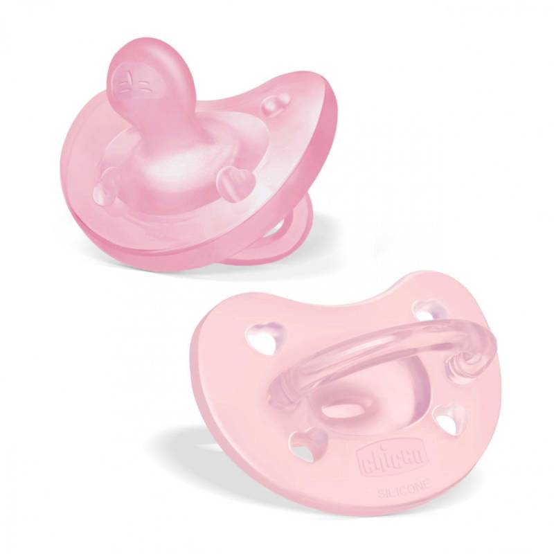 Gommotto Chicco PhysioForma Soft Silicone 6-16m Rosa 2Pz von CHICCO