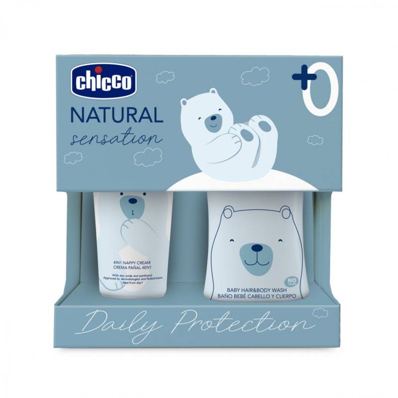 Set 2 Bagno Shampoo Pasta Lenitiva Natural Sensation von CHICCO