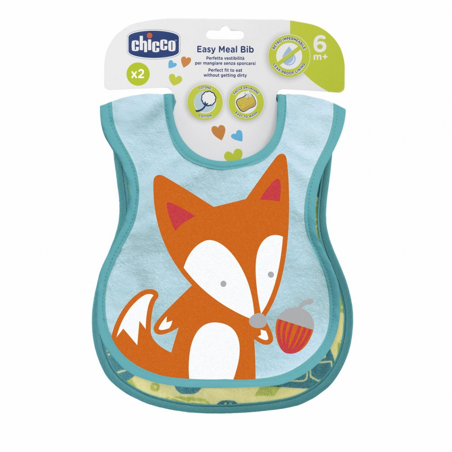 Set Bavaglini Chicco Easy Meal Bib 2pz Teal Set Bavaglini Chicco Easy Meal Bib 2pz Teal von CHICCO