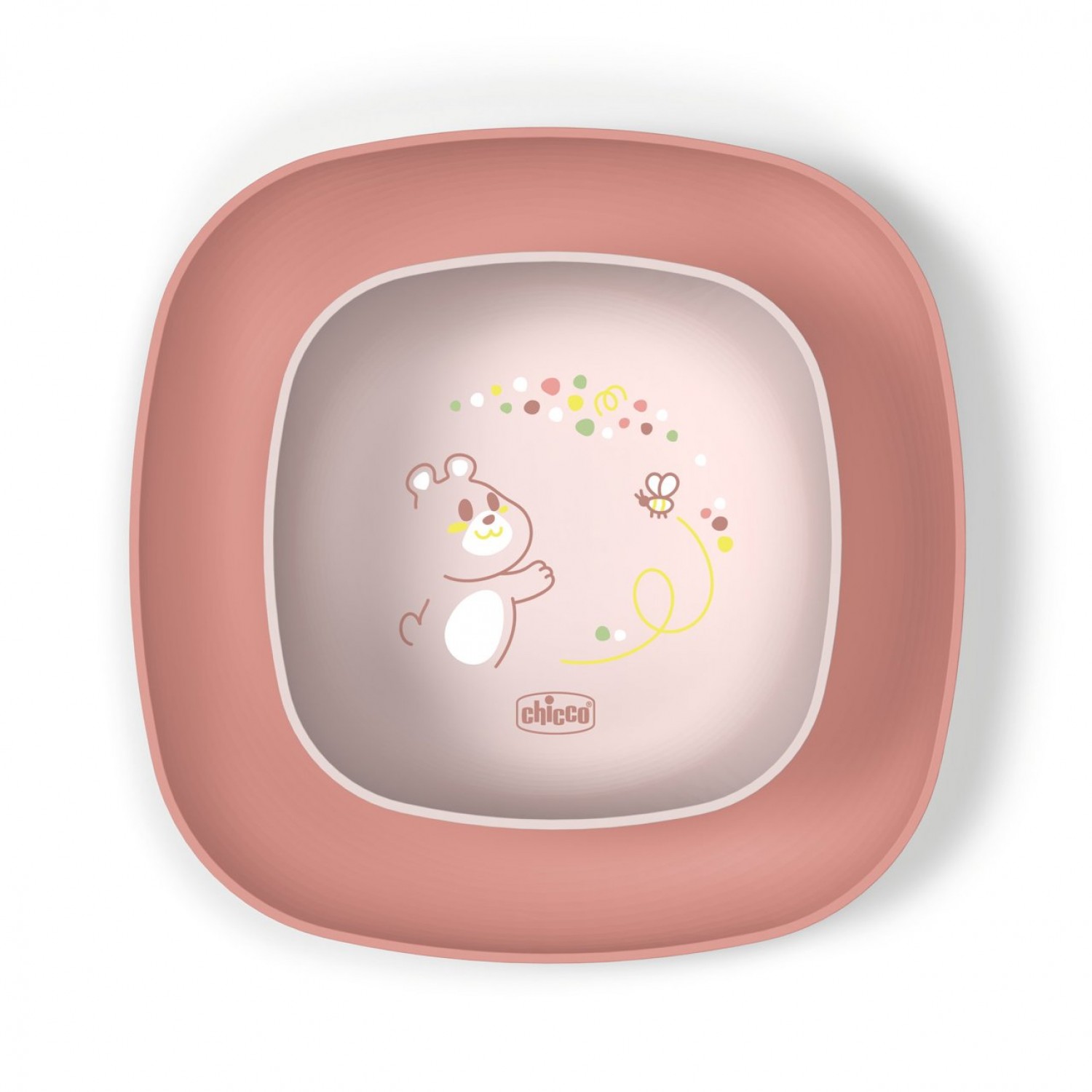 Set Ciotola e Piatto Piano Chicco Rosa 12m+ von CHICCO