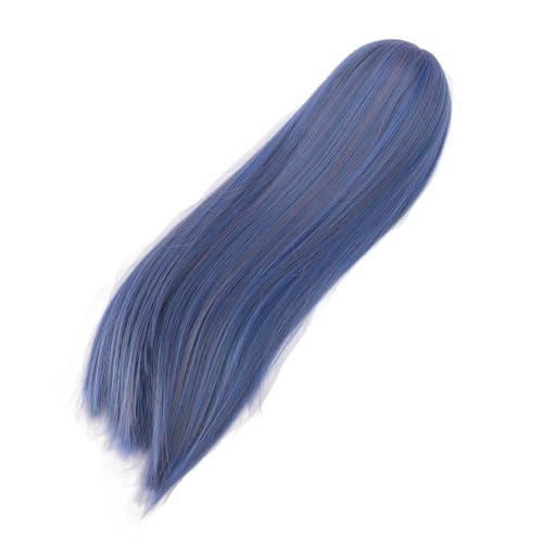 CHICIRIS 1/4 Puppe Lange Gerade Perücke Weiche Hochtemperaturseide für 7-8-Zoll-Puppen-DIY-Styling-Kugelgelenk Puppenhaarperücke für (Blue) von CHICIRIS