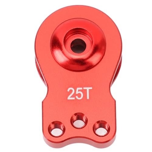 CHICIRIS 25T Servo Horn für RC -Auto 25T RC -Auto Servo Arm Aluminiumlegierung Saver Hohe Genauigkeit Leichtes Haltbarer Verbesserter Festigkeit mit Verbesserter Lenkgenauigkeit für 1/10 (Rot) von CHICIRIS