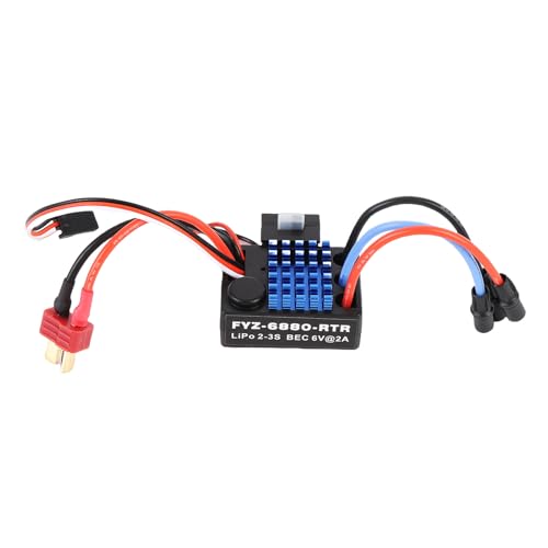 CHICIRIS 35A Electric Speed ​​Controller, Wasserfester Bürstenloser ESC für 1/18 1/16 1/14 RC -Autos, Ultra Niedriger Interner Widerstand mit Stecker, Ideal für Extreme von CHICIRIS