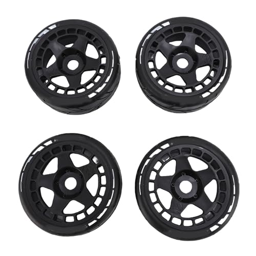 CHICIRIS 4PCS RC Rallye -Reifen, 17 Mm Robuste Plastik 1/8 RC Autorad Reifen Zur Unterhaltung (Black) von CHICIRIS