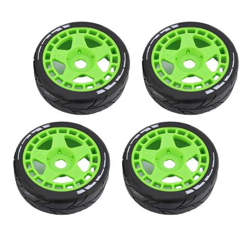 CHICIRIS 4PCS RC Rallye -Reifen, 17 Mm Robuste Plastik 1/8 RC Autorad Reifen Zur Unterhaltung (Green) von CHICIRIS