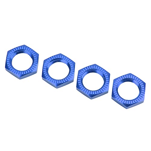 CHICIRIS 4pcs RC Rad Wheel Hub Hex Muttern 17mm Aluminiumlegierung Hub Muttern Ersatz für 1/8 RC-Auto Leichtes Kear-resistente Dauerhafte Upgrade-Teile (Blue) von CHICIRIS