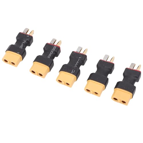 CHICIRIS 5pcs XT60 Bis T -Stecker -Stecker -Adapter, RC Lipo -Batterie -Anschluss -Adapter, das mit ESC -LadegeräT Kompatibel Ist, um eine Einfache Installation, Sichere Verbindung, PC von CHICIRIS