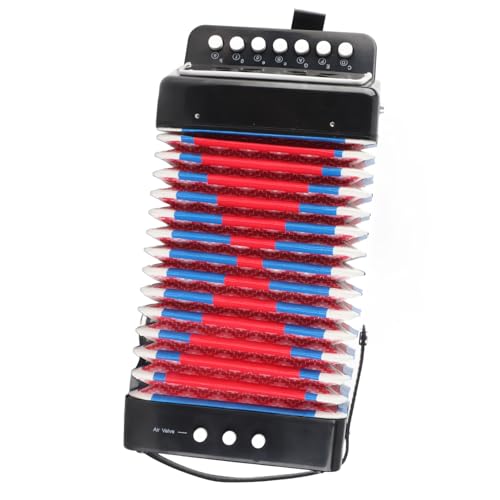 CHICIRIS Akkordeon Instrument Kid Accordion Toy Children's Musical Instrument, 7 Schlüssel für Kinder, Perfektes für Familienversammlungen (Black) von CHICIRIS