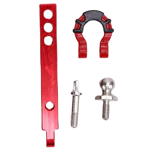 CHICIRIS Alloy -Metall -Trailer -Haken für 1/10 RC -Crawler, Realistische Textur und Modulares Design für Spiele, Einfache Installation (rote Schnalle) von CHICIRIS